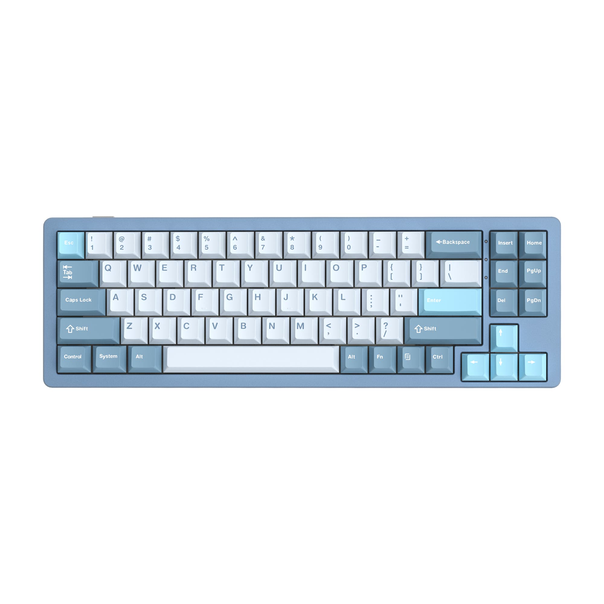 Womier S-K71 Wireless 68% Aluminum Gasket Mechanical Keyboard (7 Colors) Blue / None