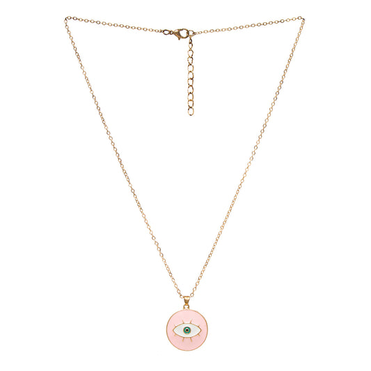 Minimal Blue Evil Eye Necklace –