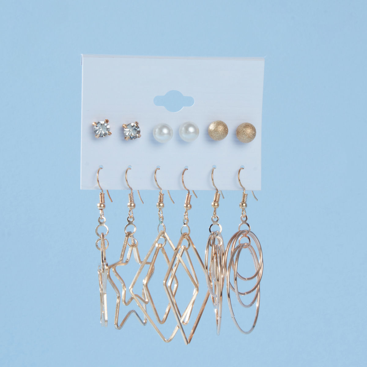 Buy Pipa Bella by Nykaa Fashion Golden Needle And Thread Earrings online