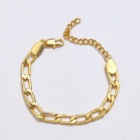 Acrylic Monogram Bracelet with Gold Chain - Pynk Luxe