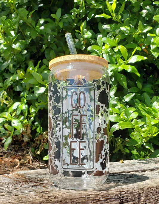 CoffeeLife Glass Cup w/Bamboo Lid & Glass Straw – Donna D's Boutique