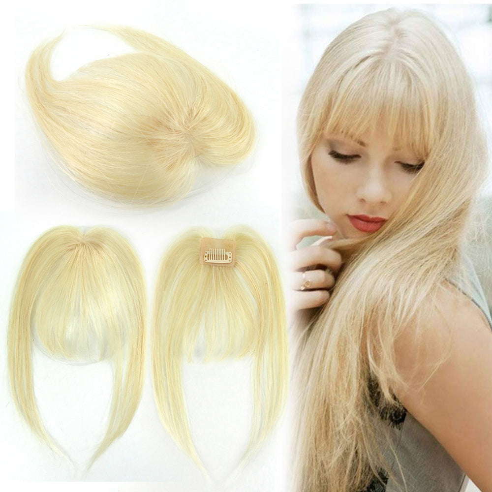 Bleach Blonde Hair bangs for Hairpieces