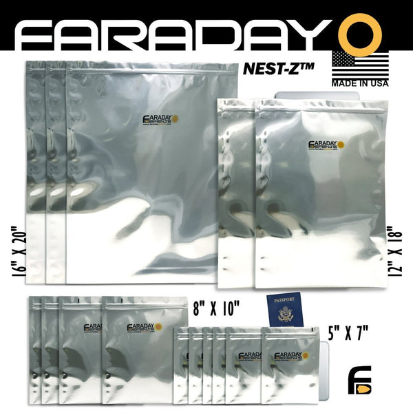 Faraday Nest Z EMP Bag Kit 15pc - BeReadyFoods.com