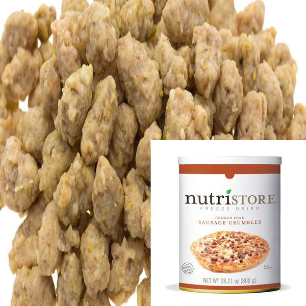 NutriStore Freeze Dried Sausage Crumbles 34.9 oz #10 - BeReadyFoods.com