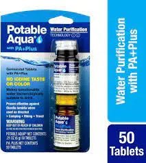 Potable Aqua Water Tablets 50 Count - BeReadyFoods.com