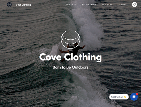 Cove's original homepage