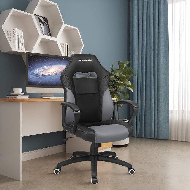 Meditatief Prominent Verdeelstuk Gaming Chair - Bureaustoel - Met Wipfunctie - Racing Chair - Zwart gri –  MINA
