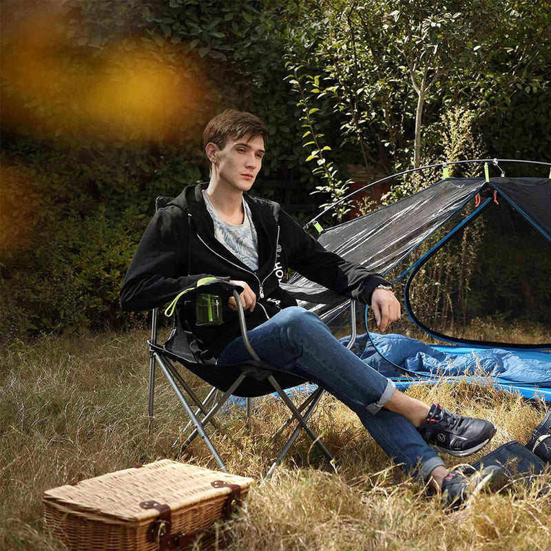 Bijzettafeltje rijm ontwerper Campingstoelen - Strandstoelen - Set van 2 - Opvouwbare klapstoelen - – MINA