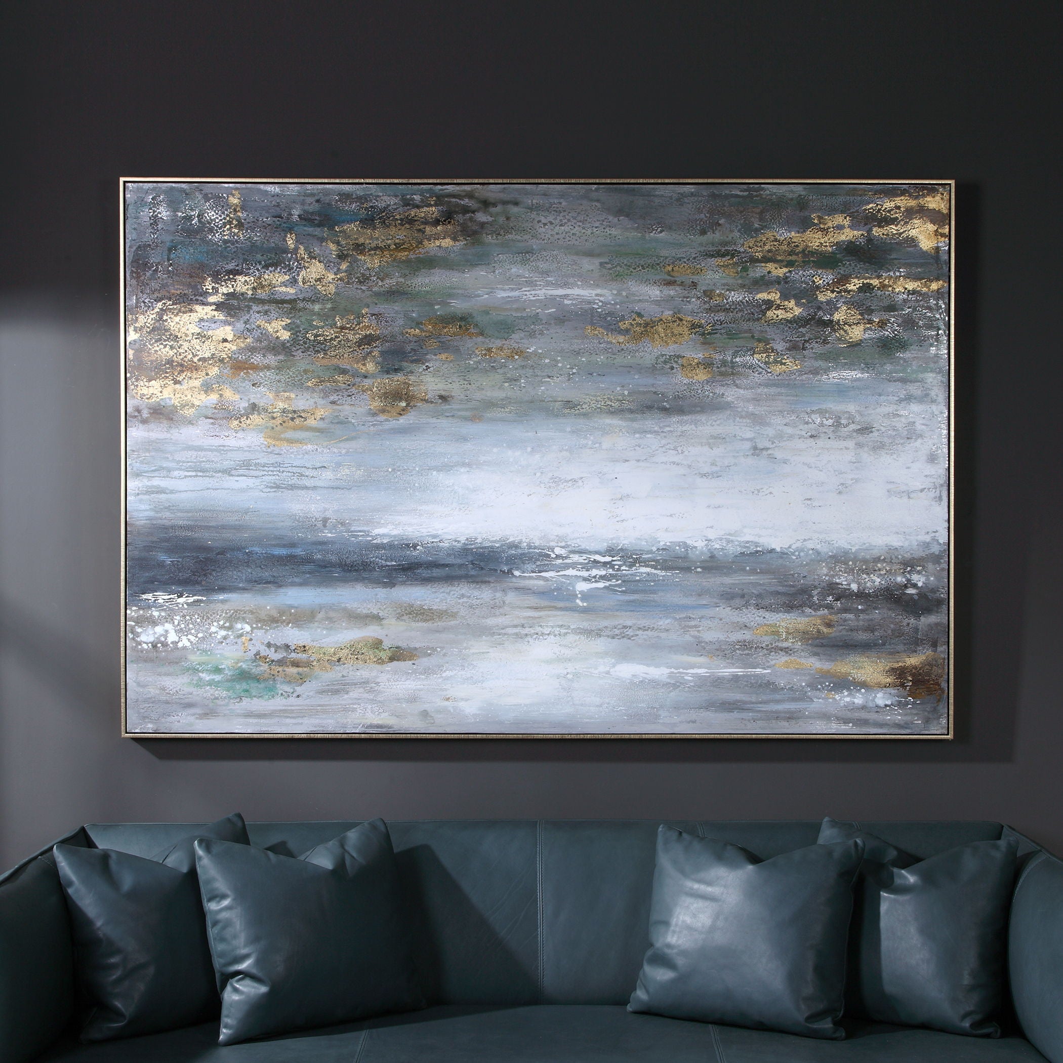 Blue Hand Painted Art: From Dawn to Dusk