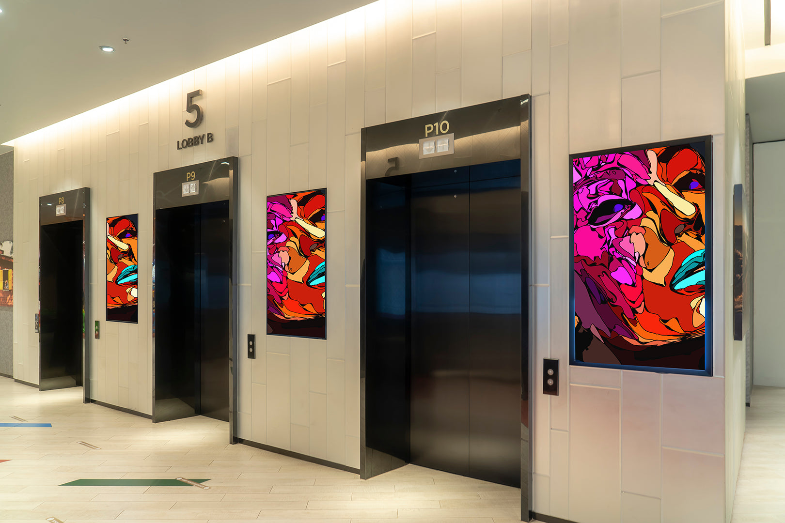 lobby elevators digital art