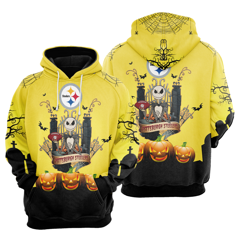 Steelers Hoodie 3D Halloween Jason Michael Freddy Pittsburgh