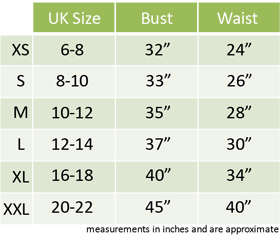 Female Fancy Dress Size Guide