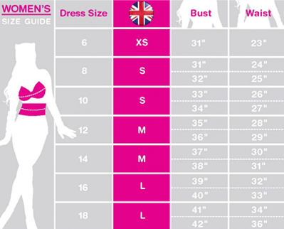 Female Fancy Dress Size Guide