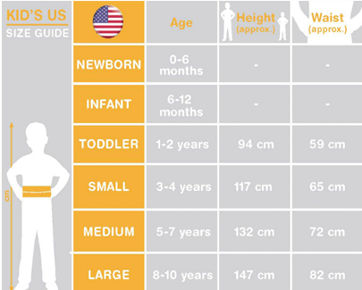 Childrens Fancy Dress Size Guide