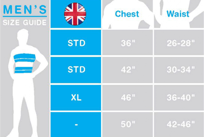 Male Fancy Dress Size Guide