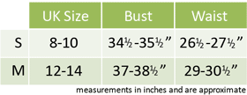 Female Fancy Dress Size Guide