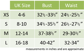 Female Fancy Dress Size Guide