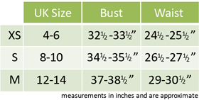 Female Fancy Dress Size Guide