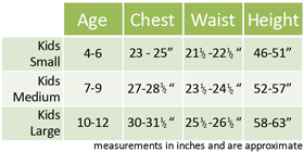 Kid’s Fancy Dress Size Guide