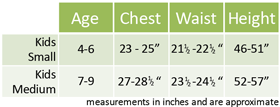 Kid’s Fancy Dress Size Guide