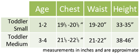 Kid’s Fancy Dress Size Guide