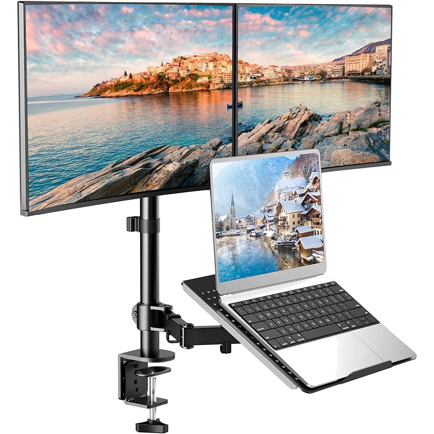 HUANUO Monitor Mount for 13 to 35 Inch Screen, Height Adjustable Monitor  Arm for 2~12 kg Monitors, Screen Mount VESA 75 & 100 mm for Ultrawide  Curved: : Computer & Accessories
