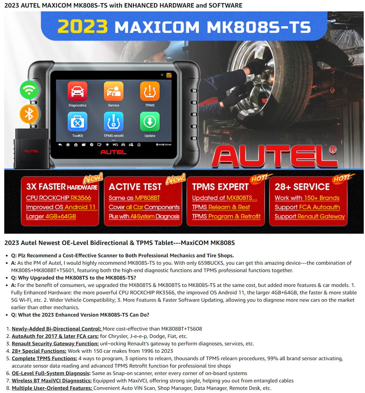 Autel マキシコム MK808S-TS