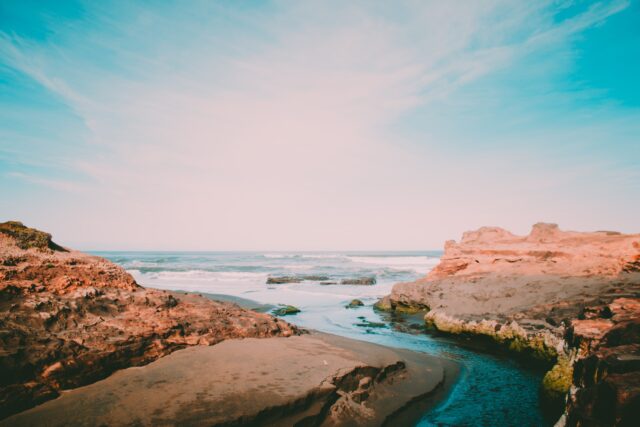 The ocean in Teodoro Schmidt, Chile.