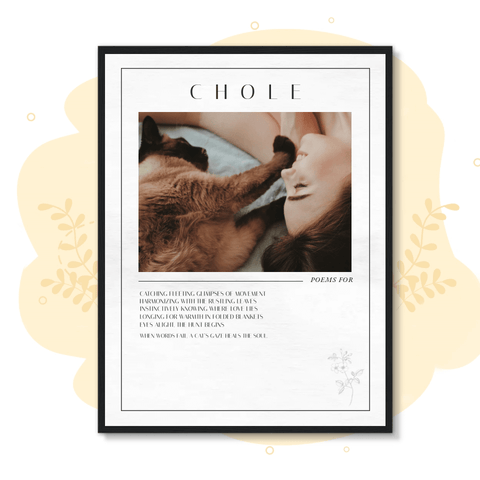 Personalized Cat Photo Poem Frame