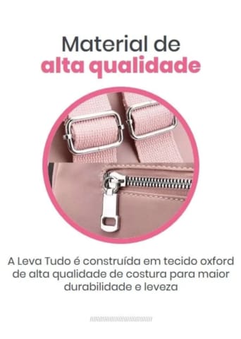 Mochila Leva Tudo Feminina com Usb Zipper