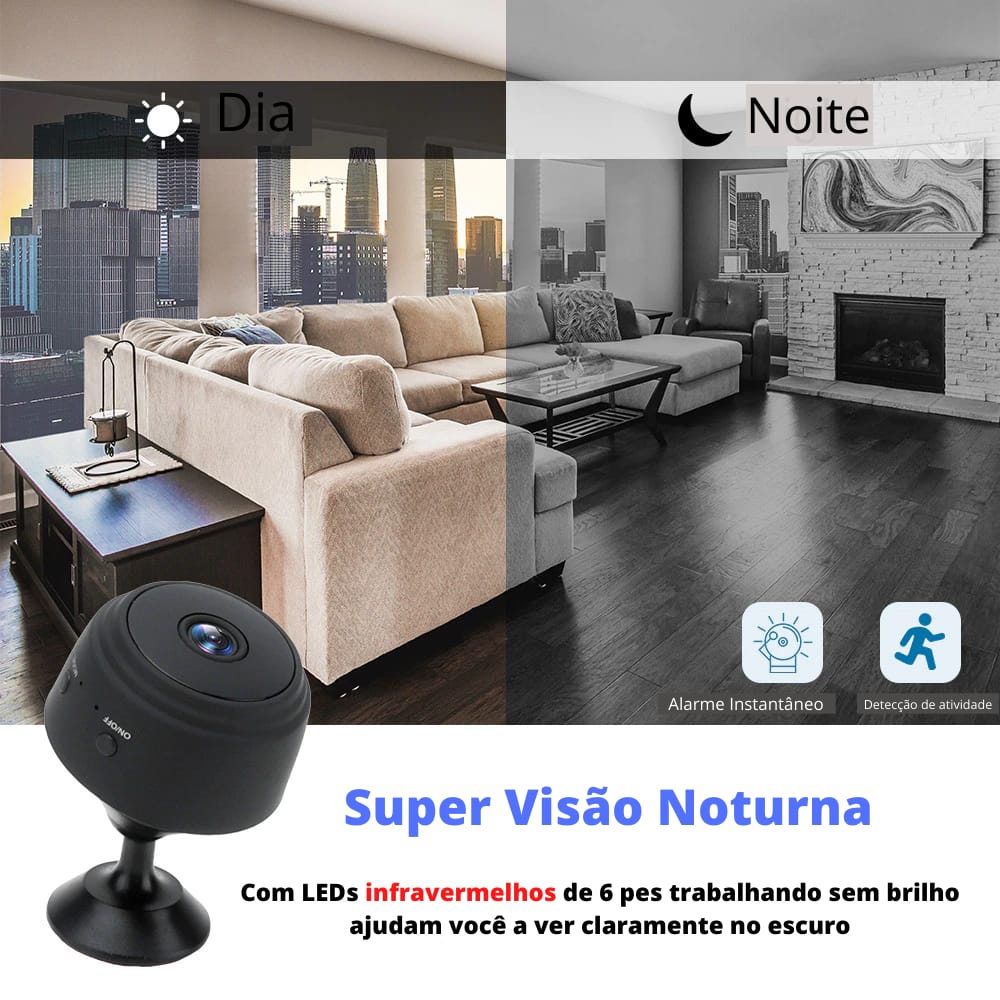 Micro Câmera Espiã Hd Pro - Sensor Wifi 1080p