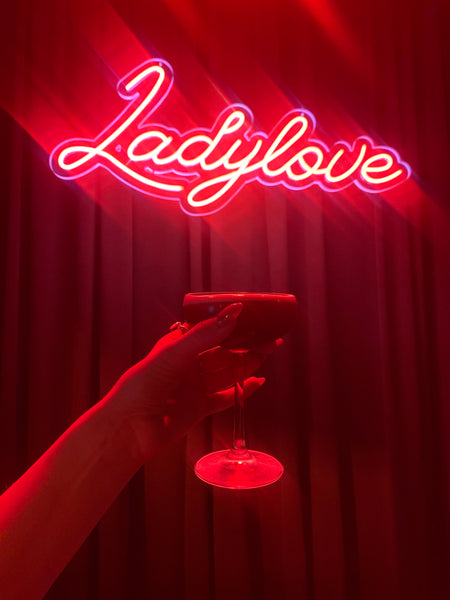 City Pop cocktail with LadyLove sign