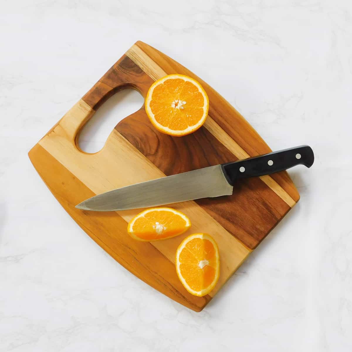 Small Asymmetrical Bartender Teak Cutting Board | Siggy Handmade