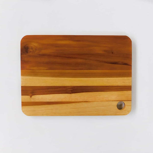 Small Asymmetrical Bartender Teak Cutting Board