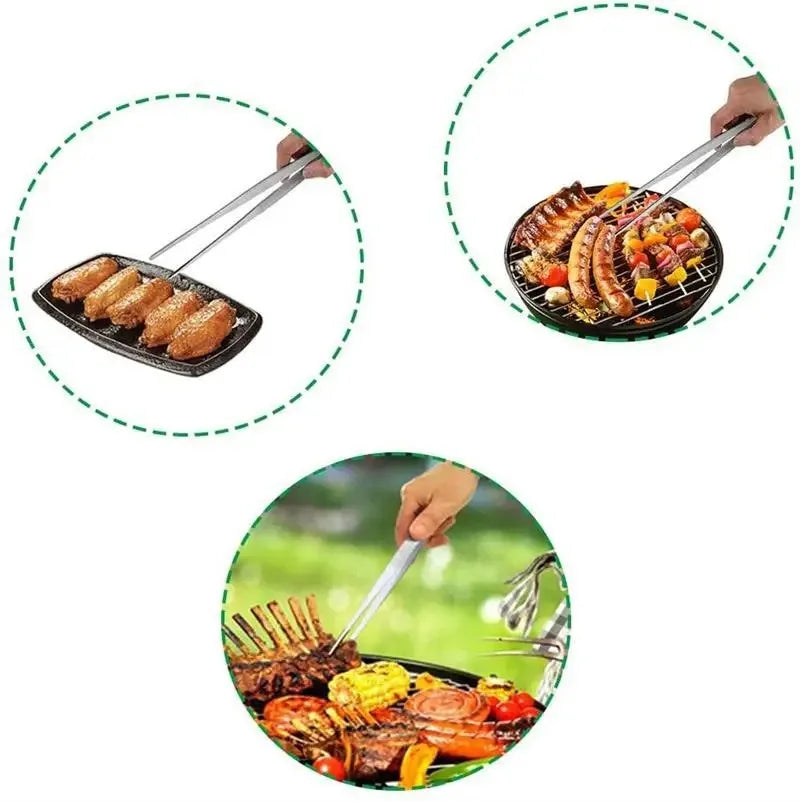 Pinça multifuncional para churrasco, pinça para comida, clipe para alimentos, utensílios de cozinha, aço inoxidável, pinça para churrasco, buffet, ferramenta para churrasco 4