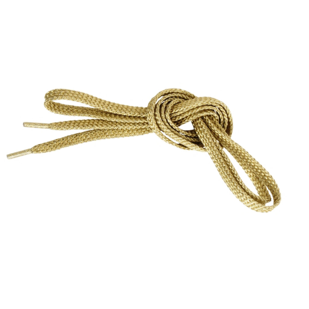 SHOE LACES GOLD FLAT MADE IN JAPAN 