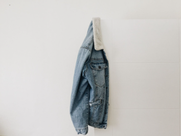 Jacket hanging on a wall