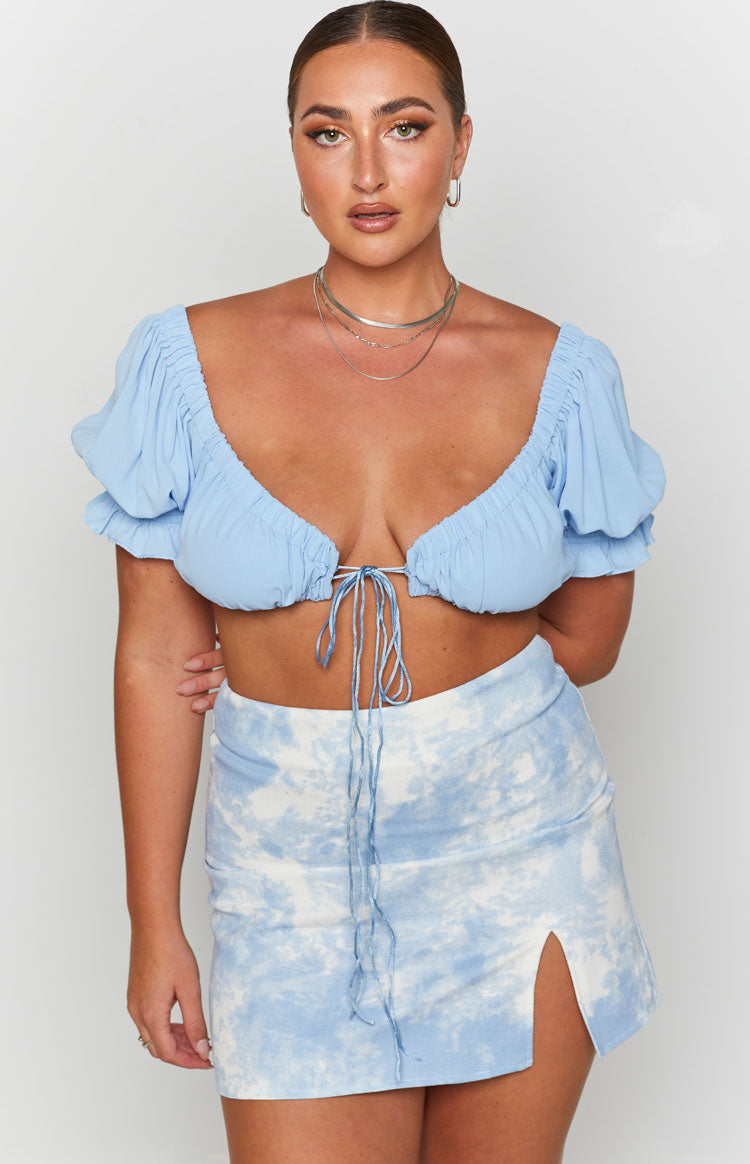 Alannah Crop Top Pastel Blue