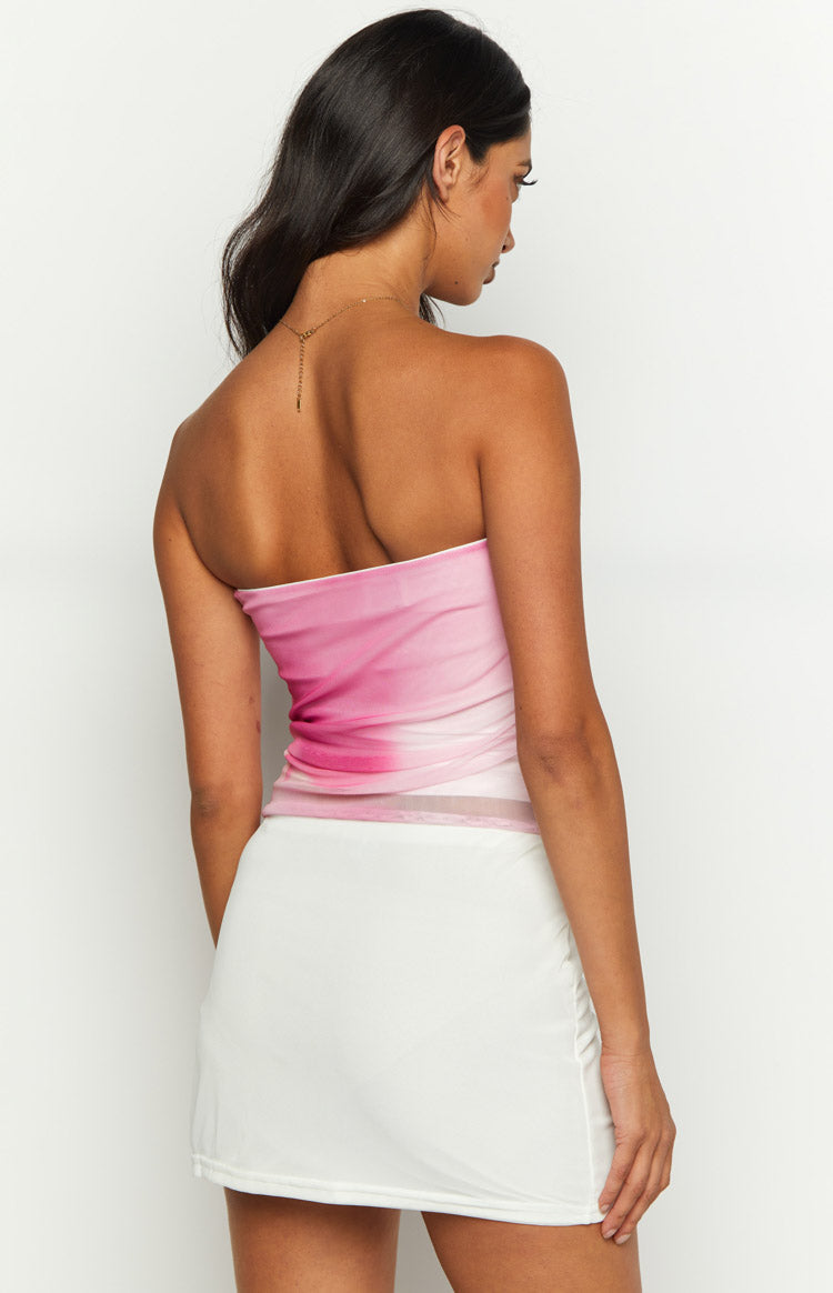 When In Rome Pink Swirl Tube Top