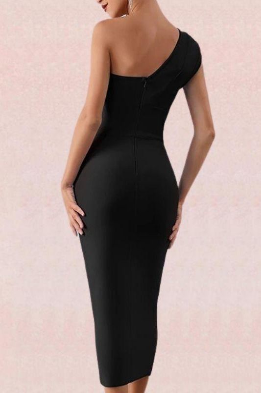 Ally Bodycon Midi Dress – Classic Black