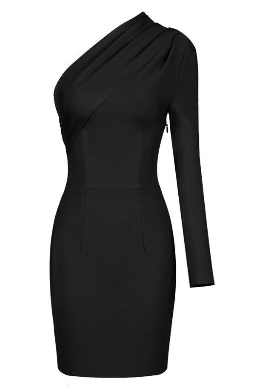 Ally Long Sleeve Bodycon Mini Dress – Classic Black