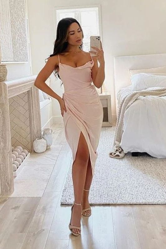 Angela Bodycon Dress - Blush Pink