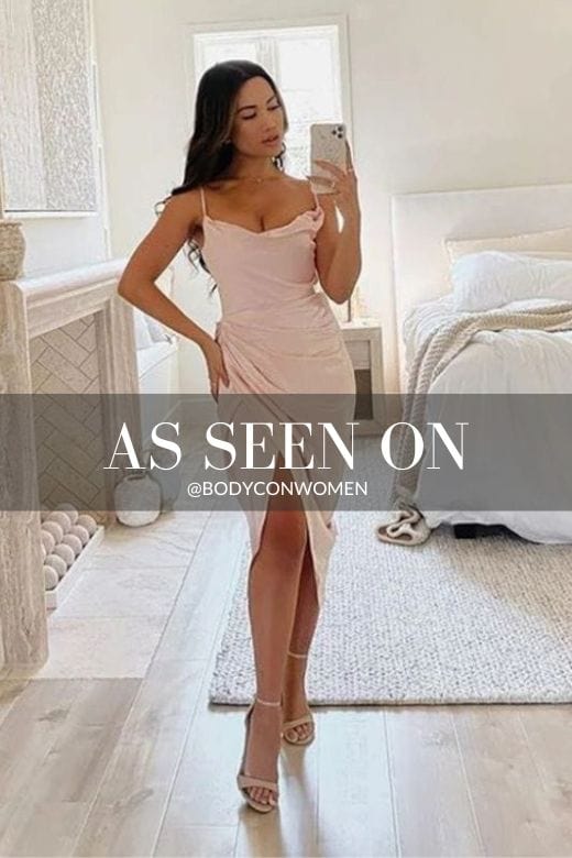 Angela Bodycon Dress - Blush Pink