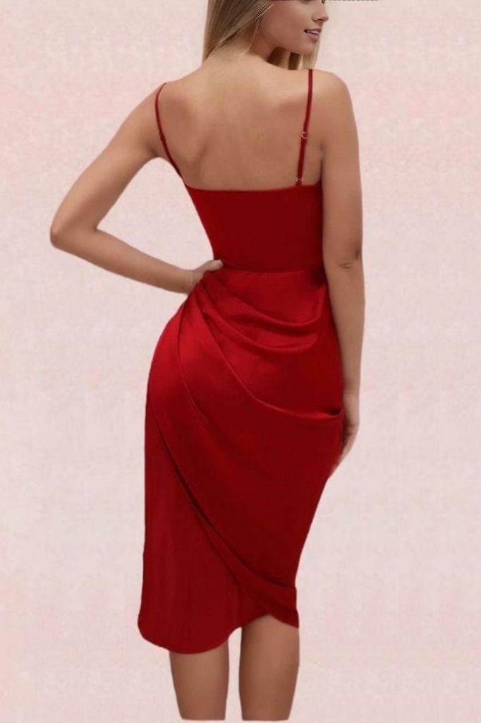 Angela Bodycon Dress – Lipstick Red