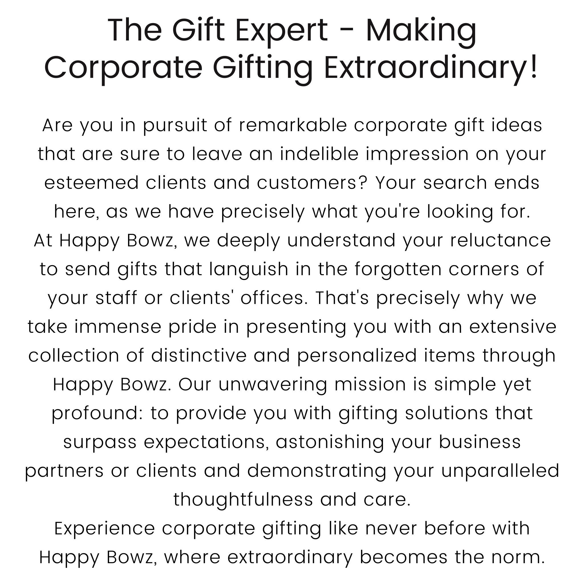 Happy Bowz_Corporate Gifting Extraordinary