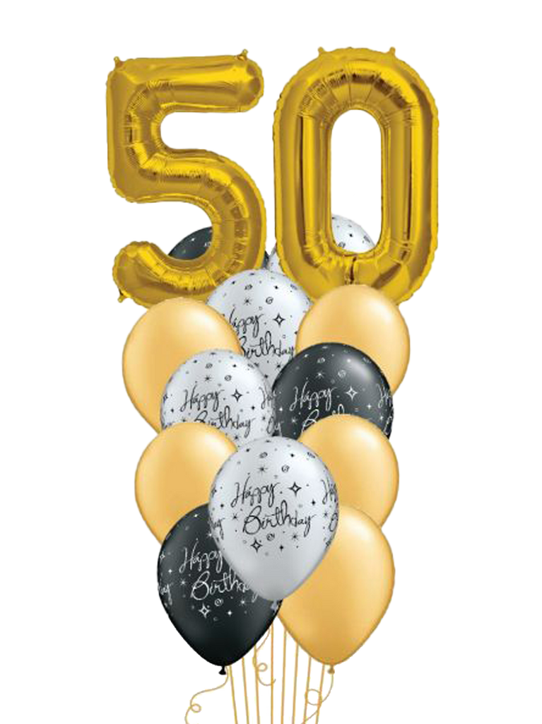 Classic 50th Birthday Bouquet – Balloons Co