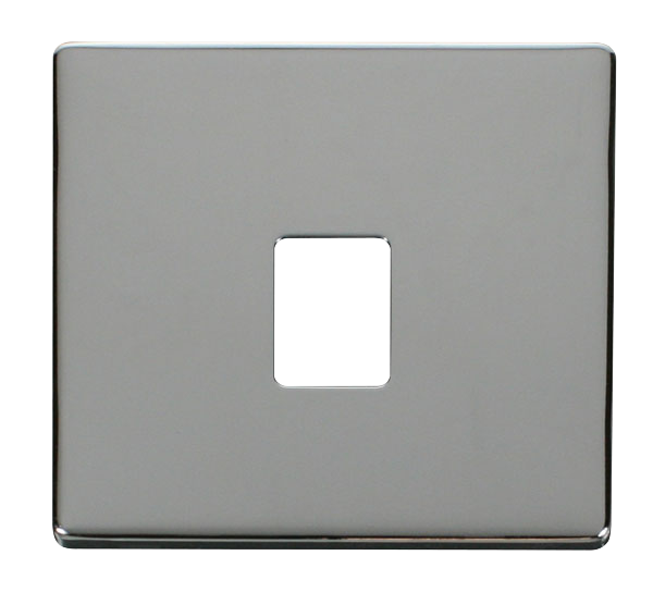 Click Definity Metal White Single Telephone Outlet Cover Plate SCP120MW