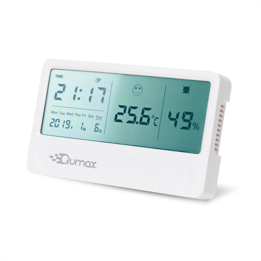Politiebureau verraad Jachtluipaard Qumax Digitale Hygrometer - Thermometer voor binnen - Wit