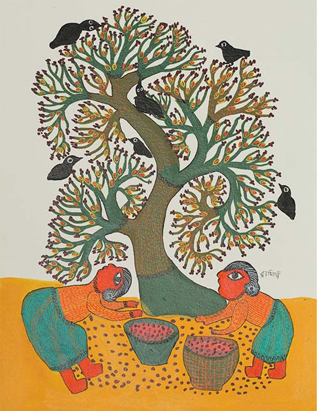 Gond art via Untwine Me