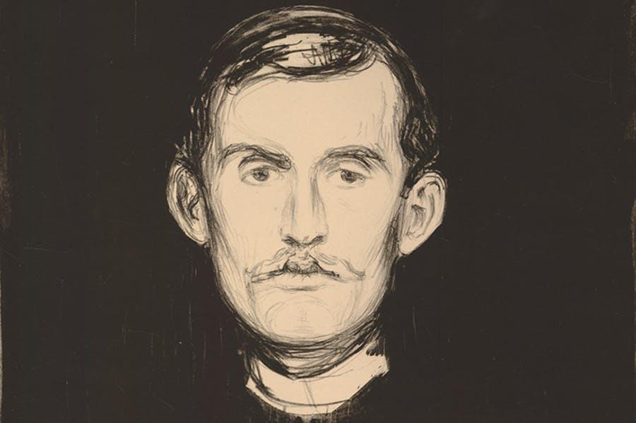 Edvard Munch Black and White Portrait via Untwine Me
